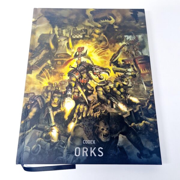 A photo of a Warhammer Orks 9th Edition Codex Collector's Edition