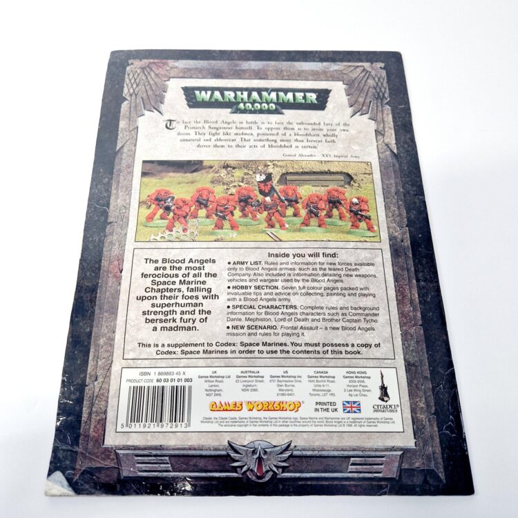 A photo of a Warhammer Blood Angels 3rd Edition Codex Supplement