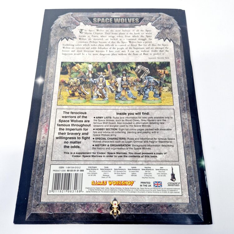 A photo of a Warhammer Space Wolves 3rd Edition Codex Supplement