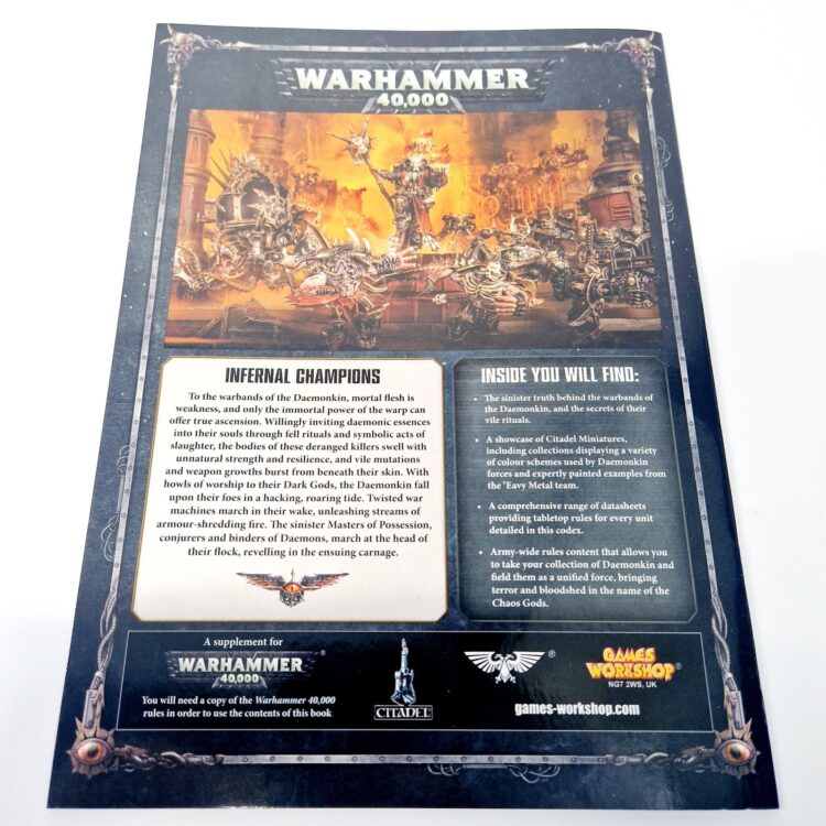 A photo of a Warhammer Heretic Astartes Daemonkin 8th Edition Codex