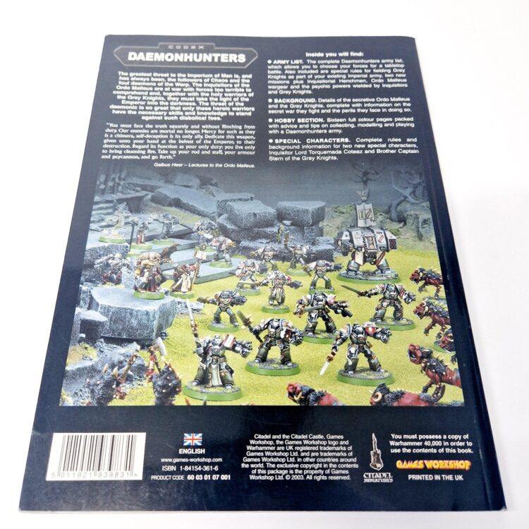 A photo of a Warhammer Daemonhunters 3rd Edition Codex