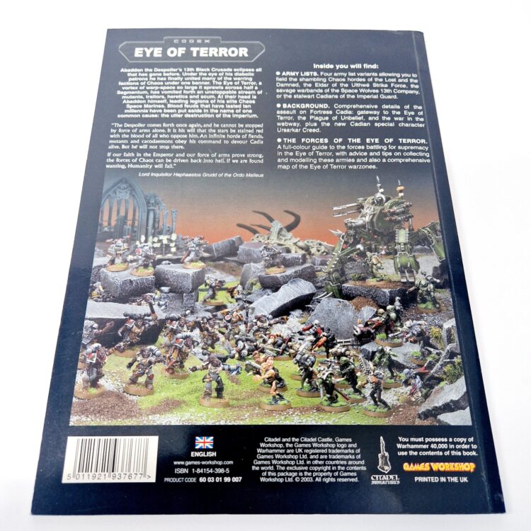 A photo of a Warhammer Eye of Terror 3rd Edition Campaign Codex