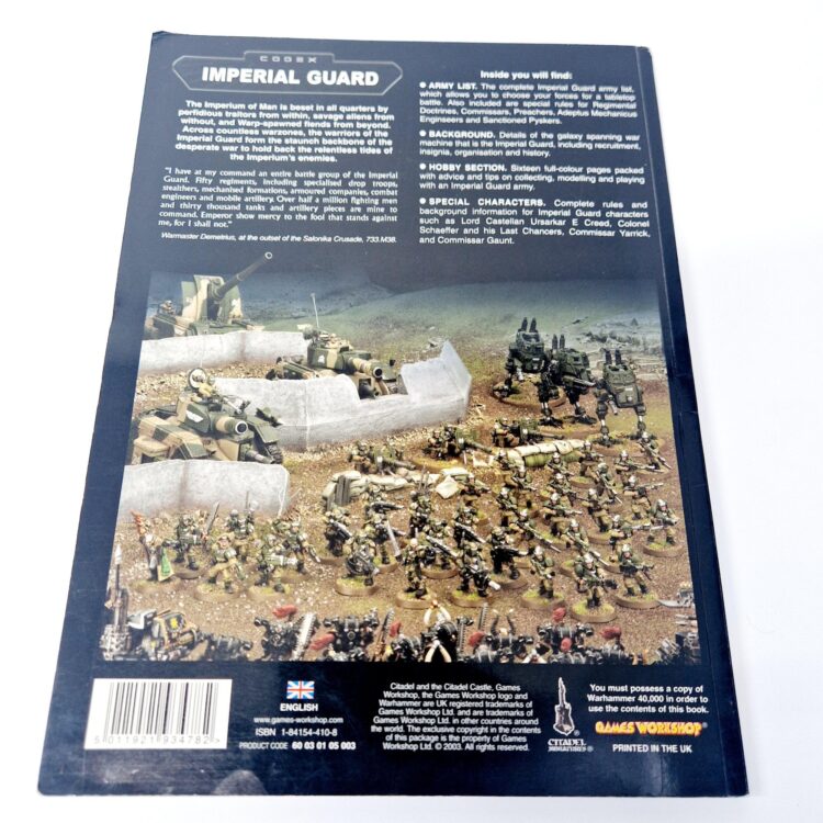 A photo of a Warhammer Imperial Guard 3rd Edition Codex