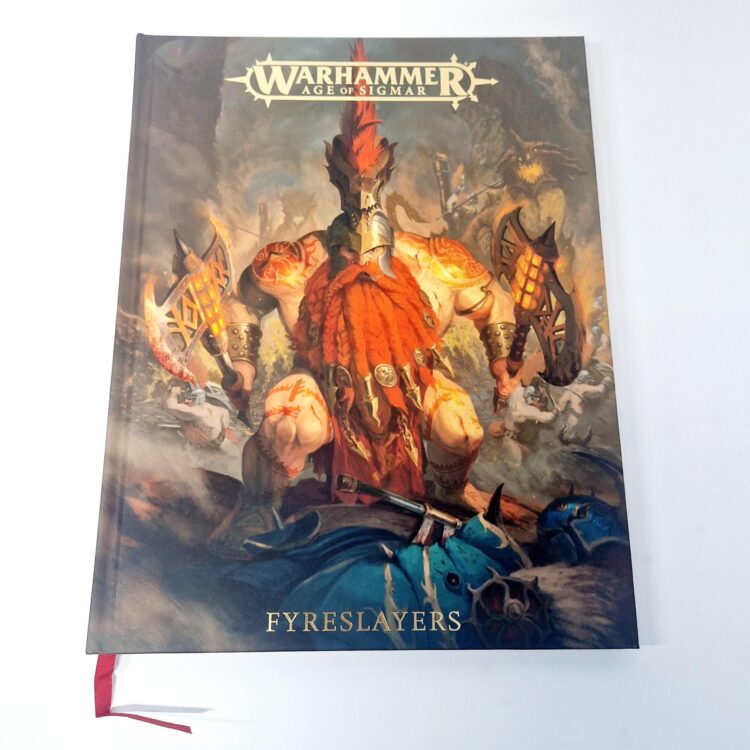 A photo of a Warhammer Fyreslayers 3rd Edition Limited Edition Battletome