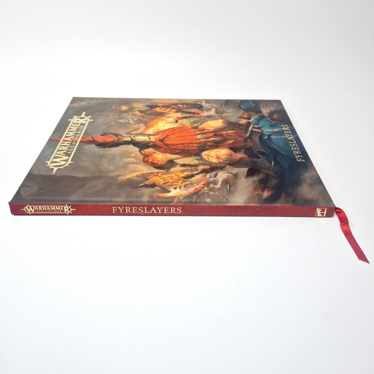 A photo of a Warhammer Fyreslayers 3rd Edition Limited Edition Battletome