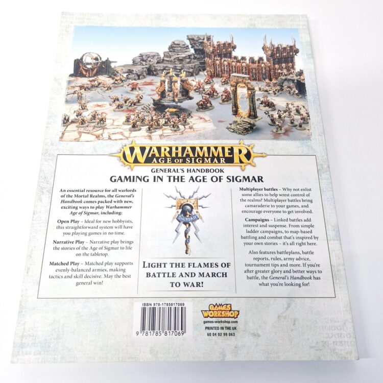 A photo of a Warhammer Age of Sigmar General's Handbook