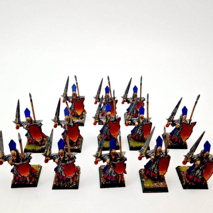 A photo of Dark Elves Warriors Warhammer miniatures