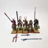 A photo of Dark Elves Cold One Knights Warhammer miniatures