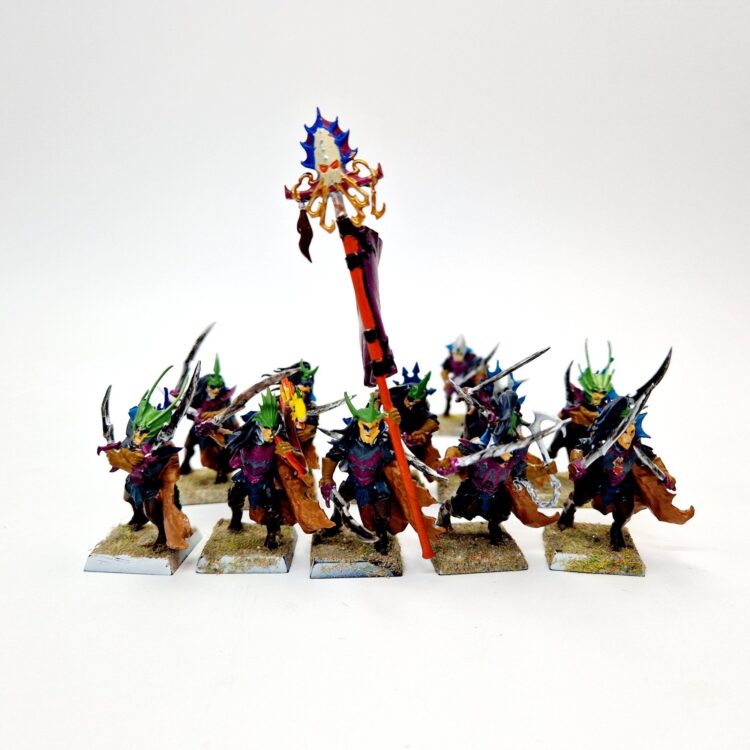 A photo of Dark Elves Bleakswords Warhammer miniatures