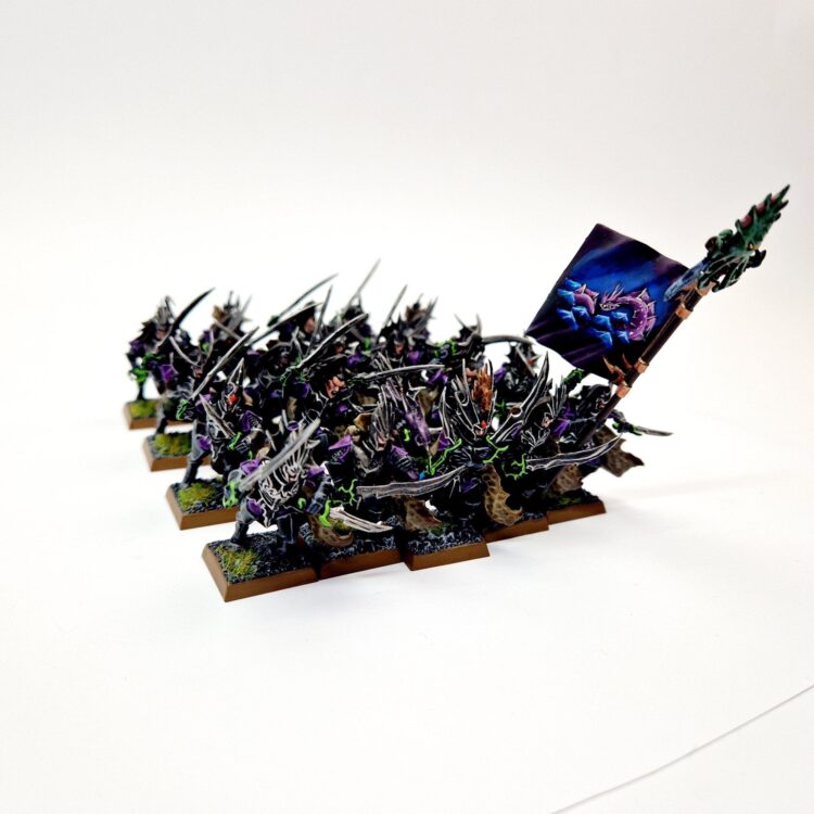 A photo of Dark Elves Bleakswords Warhammer miniatures