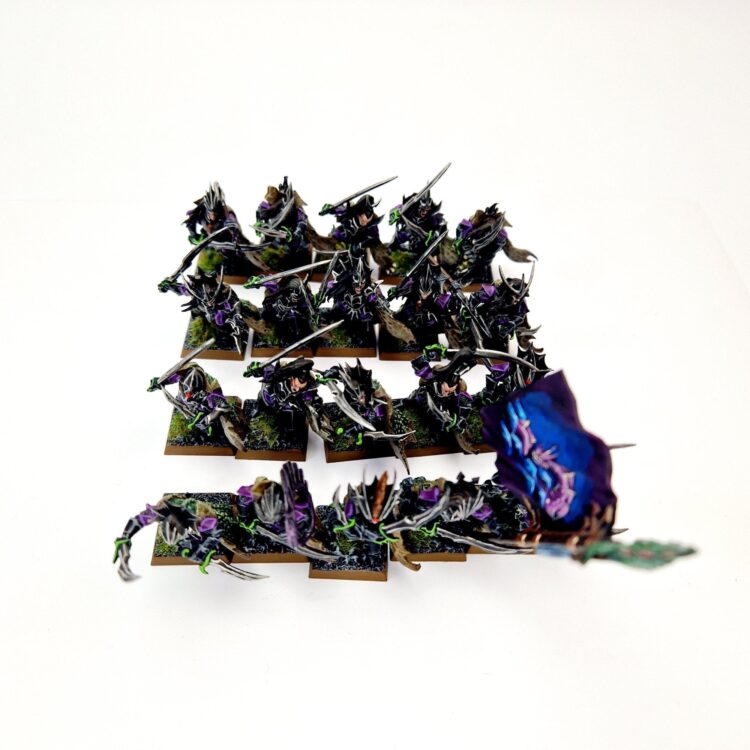 A photo of Dark Elves Bleakswords Warhammer miniatures