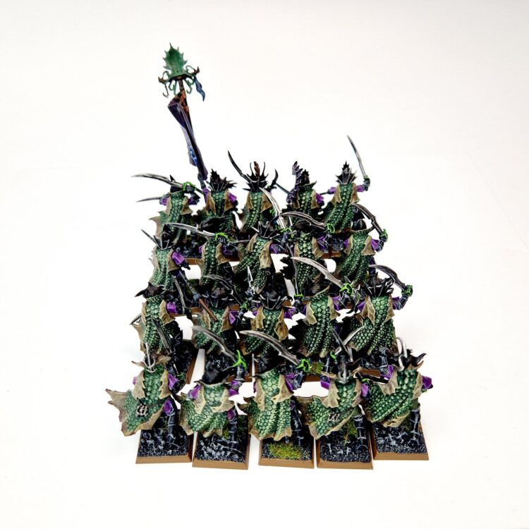 A photo of Dark Elves Bleakswords Warhammer miniatures