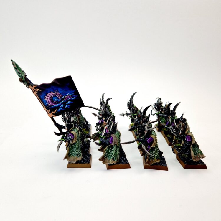 A photo of Dark Elves Bleakswords Warhammer miniatures