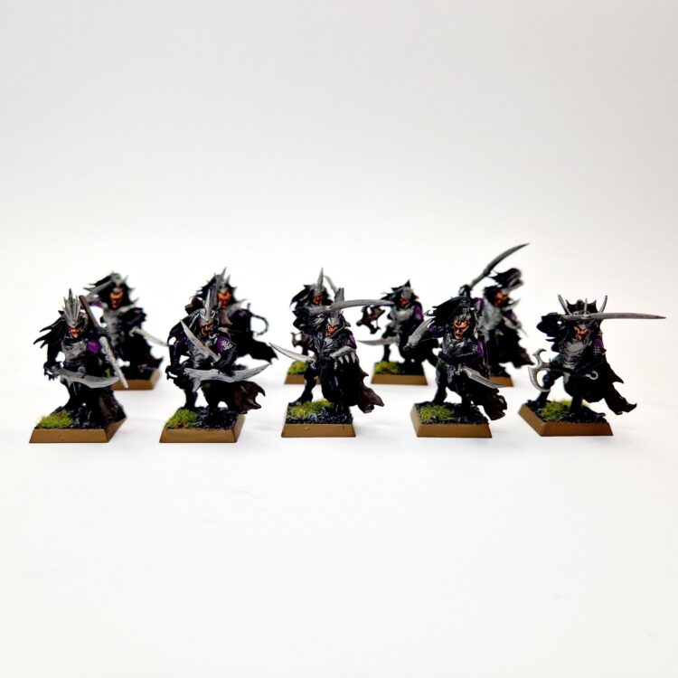 A photo of Dark Elves Bleakswords Warhammer miniatures