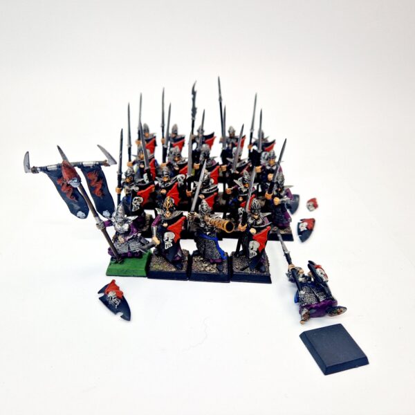 A photo of Dark Elves Warriors Regiment Warhammer miniatures