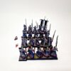 A photo of Dark Elves Warriors Regiment Warhammer miniatures