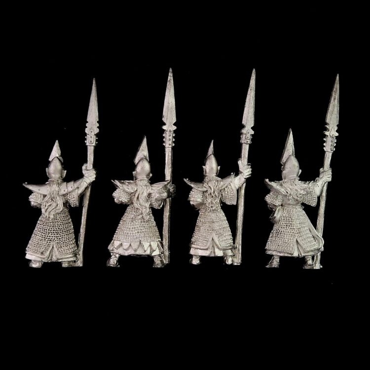 A photo of Dark Elves Spearmen Warhammer miniatures