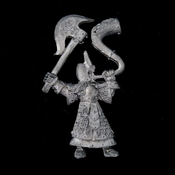 A photo of a Dark Elves Musician Warhammer miniature