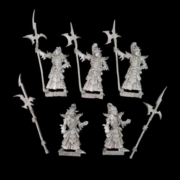 A photo of Dark Elves Black Guard Warhammer miniatures