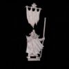 A photo of a Dark Elves Black Guard Standard Bearer Warhammer miniature