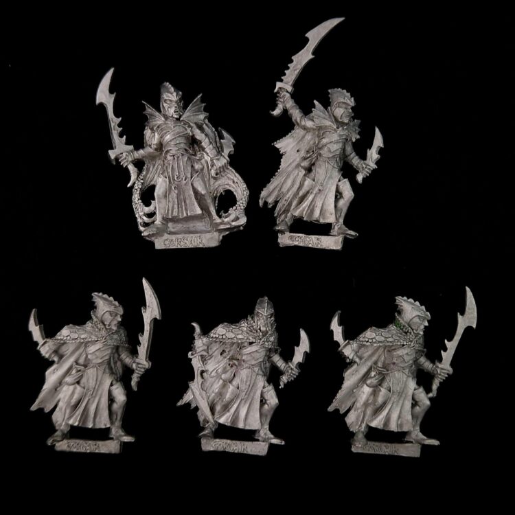 A photo of Dark Elves Corsairs Warhammer miniatures