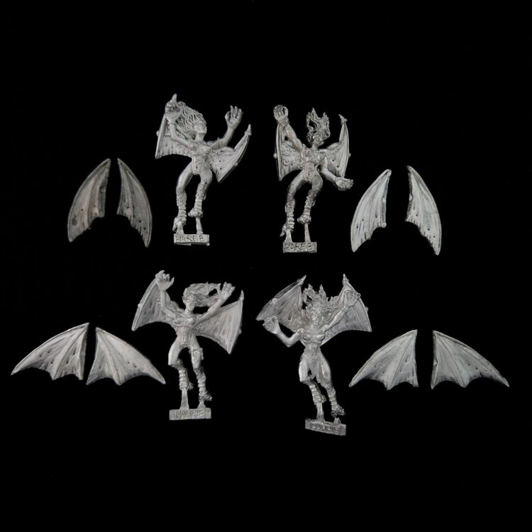 A photo of Dark Elves Harpies Warhammer miniatures