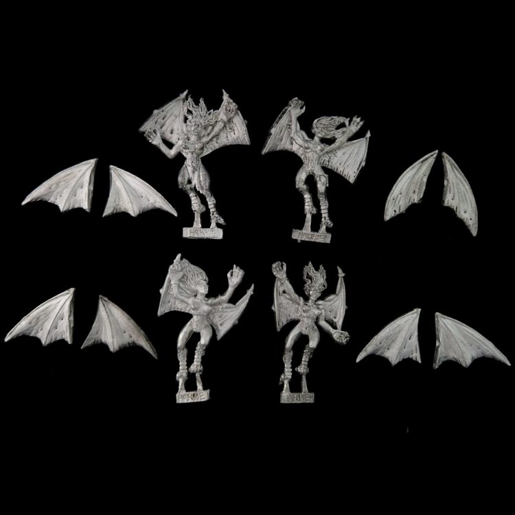 A photo of Dark Elves Harpies Warhammer miniatures