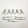 A photo of Dark Elves Cold One Knights Warhammer miniatures