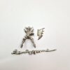 A photo of a Dark Elves Cold One Knight Warhammer miniature