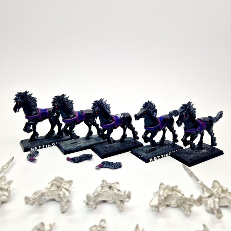 A photo of Dark Elves Dark Riders Warhammer miniatures