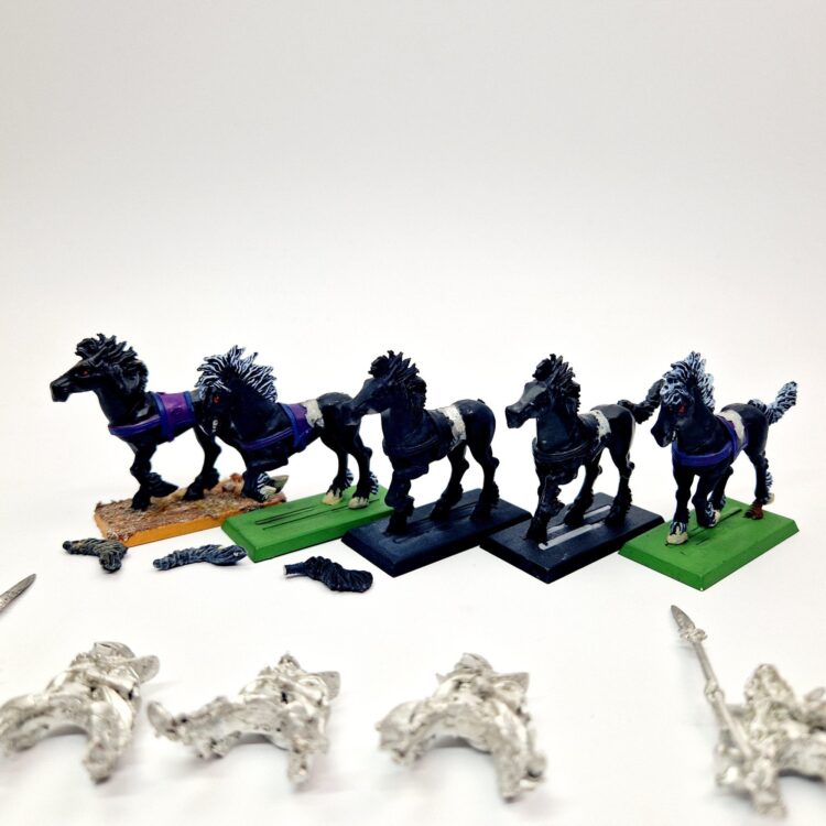 A photo of Dark Elves Dark Riders Warhammer miniatures