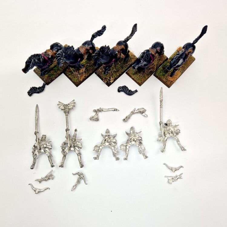 A photo of Dark Elves Dark Riders Warhammer miniatures