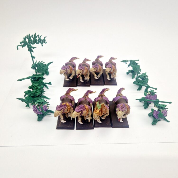 A photo of Lizardmen Saurus Cavalry Warhammer miniatures