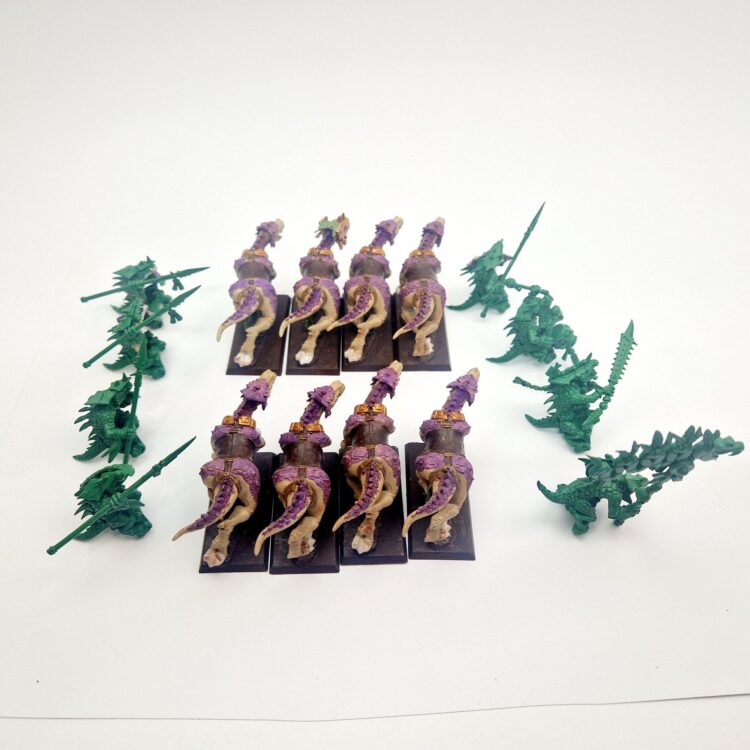 A photo of Lizardmen Saurus Cavalry Warhammer miniatures