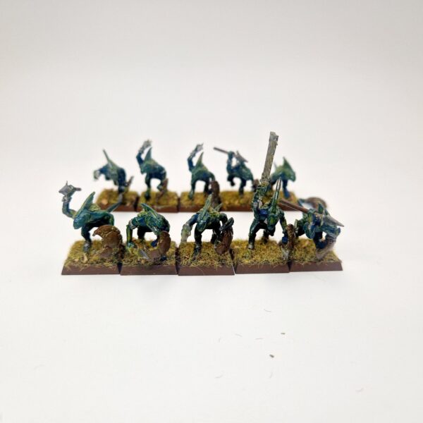 A photo of Lizardmen Skinks Warhammer miniatures