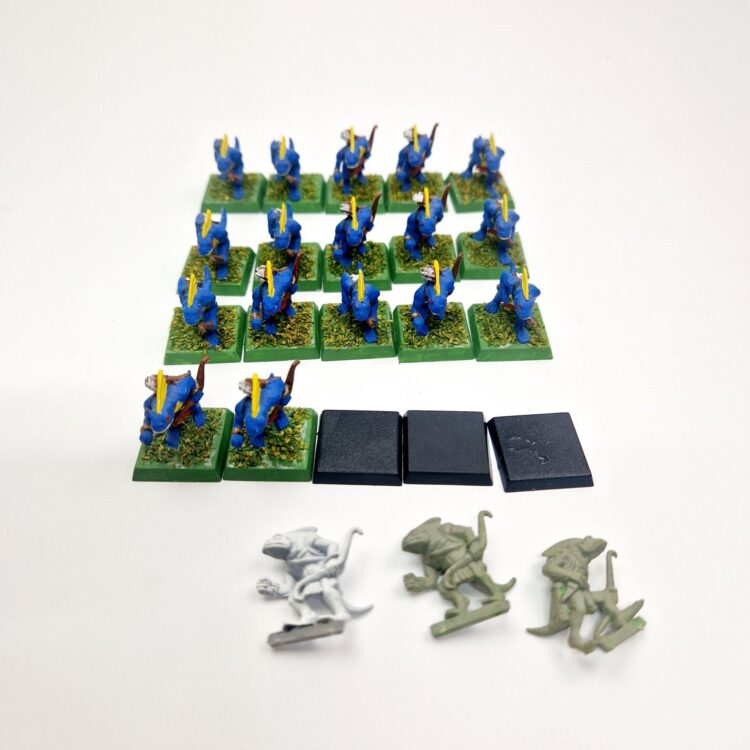 A photo of Lizardmen Skinks Warhammer miniatures