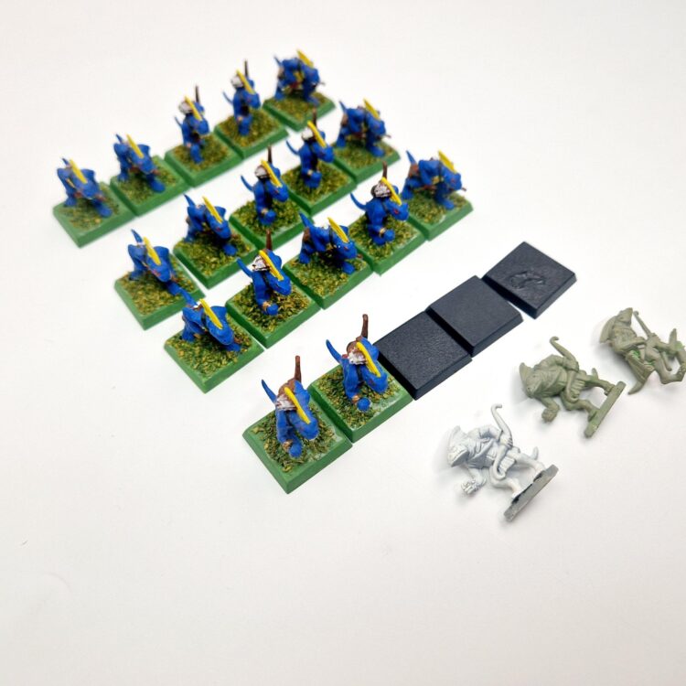 A photo of Lizardmen Skinks Warhammer miniatures