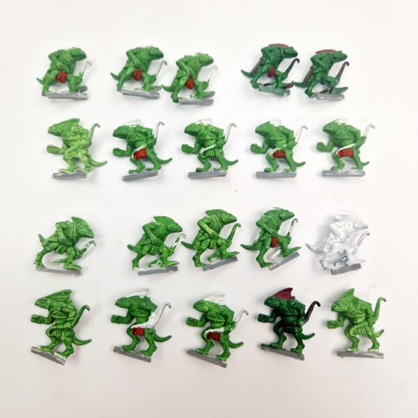 A photo of Lizardmen Skinks Warhammer miniatures