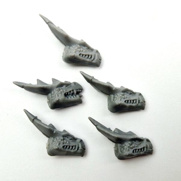 A photo of Lizardmen Saurus Warriors Regiment Heads