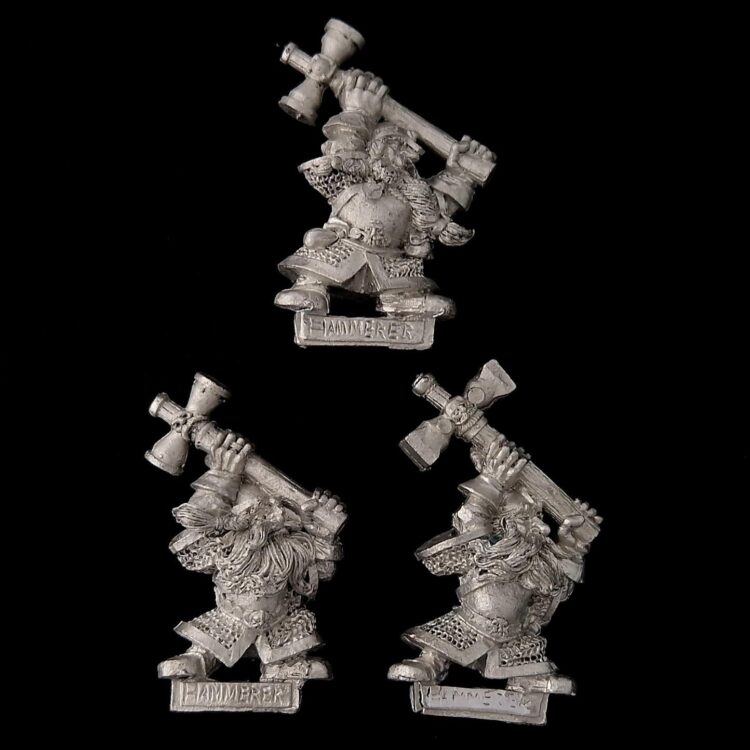 A photo of Dwarfs Hammerers Warhammer miniatures