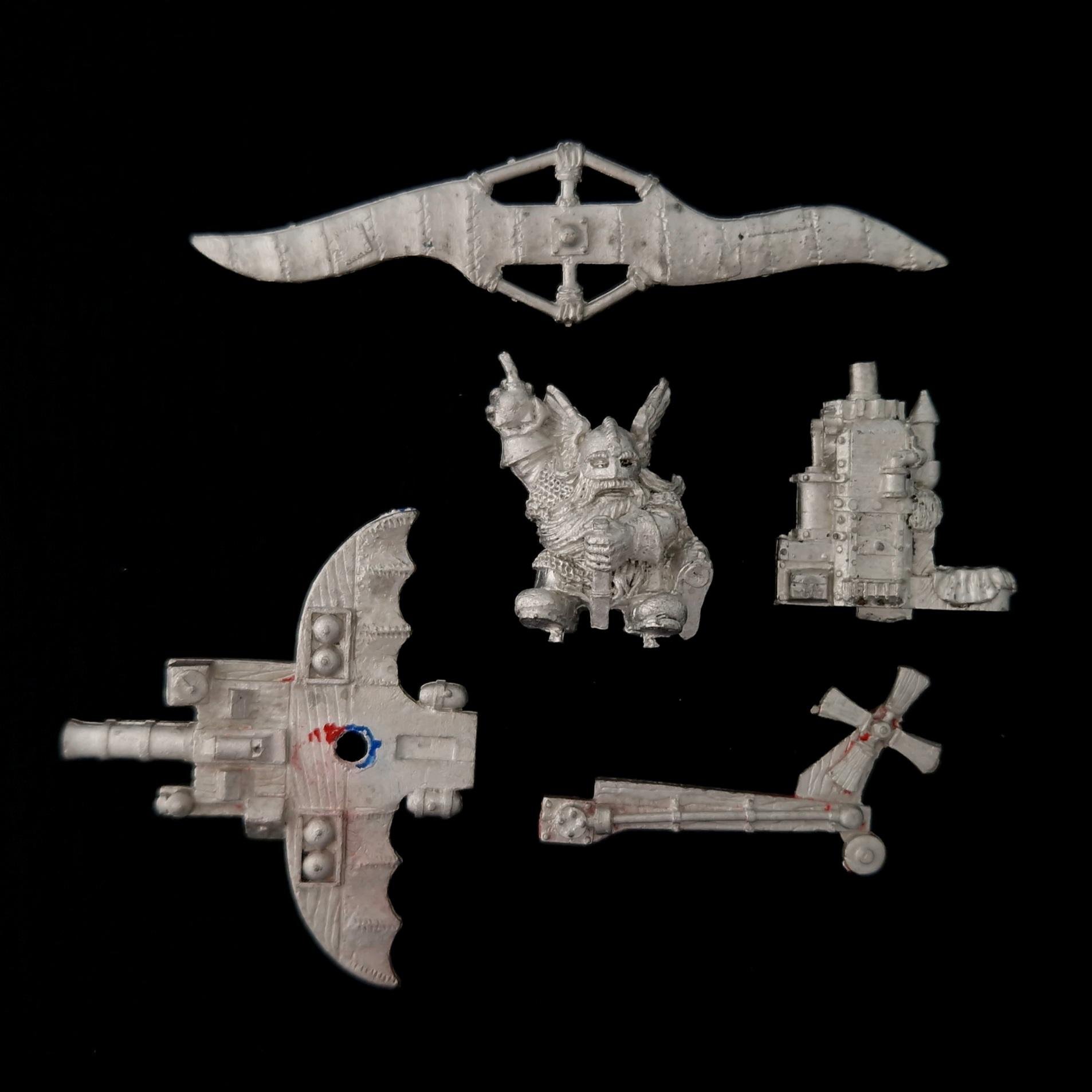 A photo of a Dwarfs Gyrocopter Warhammer miniature