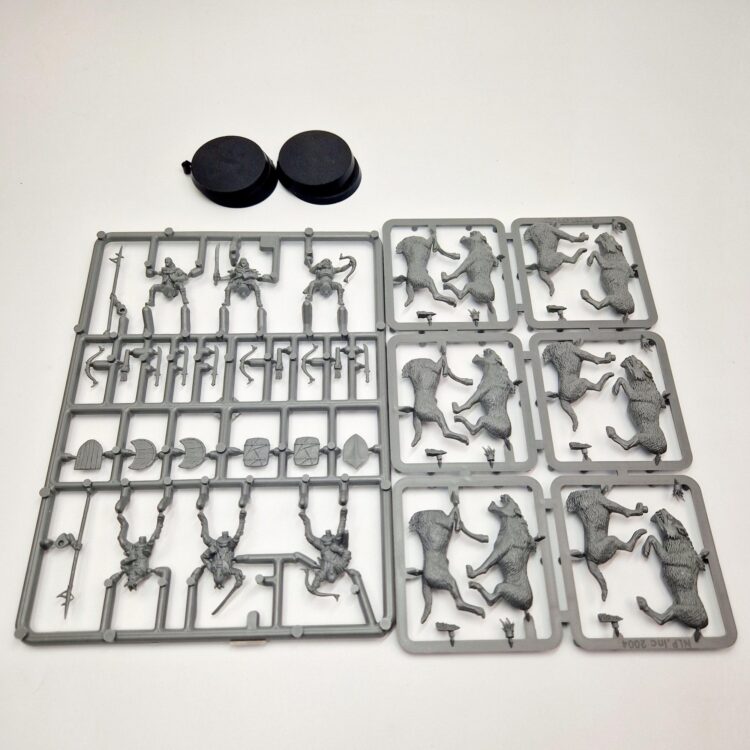 A photo of Isengard Warg Riders Warhammer miniatures