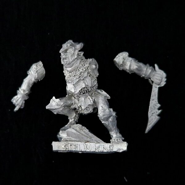 A photo of a Moria Goblin King Durbûrz Middle Earth Warhammer miniature
