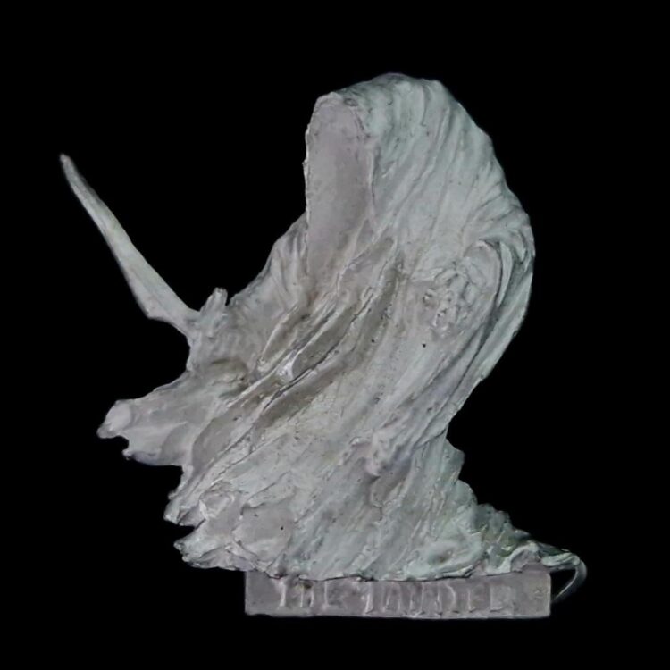 A photo of a Mordor Nazgûl The Tainted on foot Middle Earth Warhammer miniature