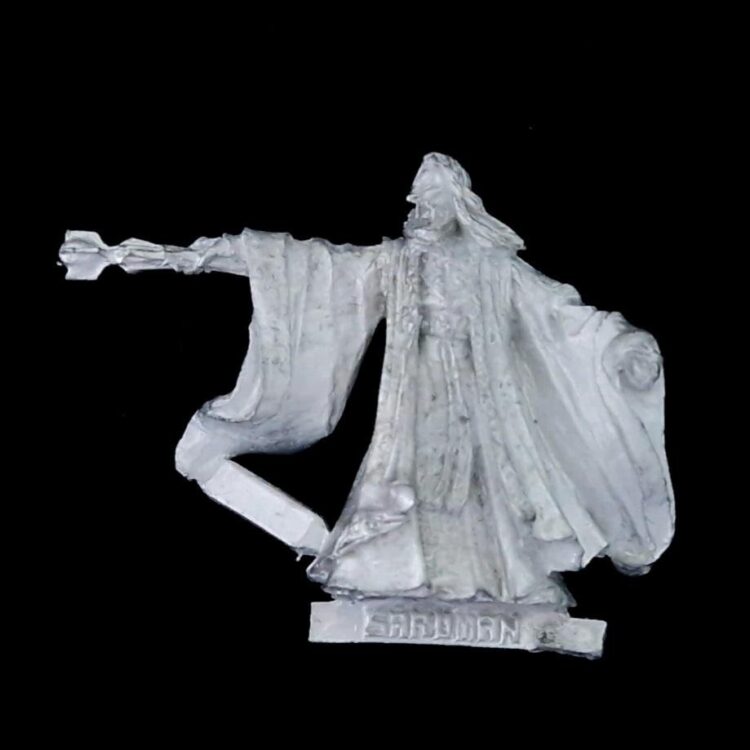 A photo of a Isengard Saruman Orthanc Middle Earth Warhammer miniature