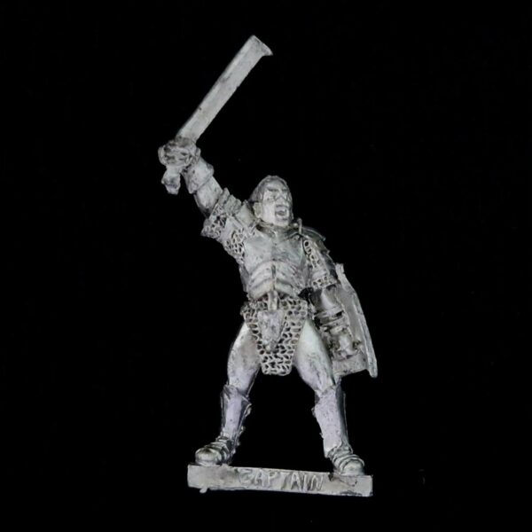 A photo of a Isengard Uruk-Hai Captain Middle Earth Warhammer miniature