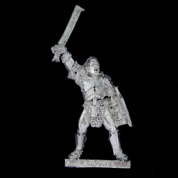 A photo of a Isengard Uruk-Hai Captain Middle Earth Warhammer miniature