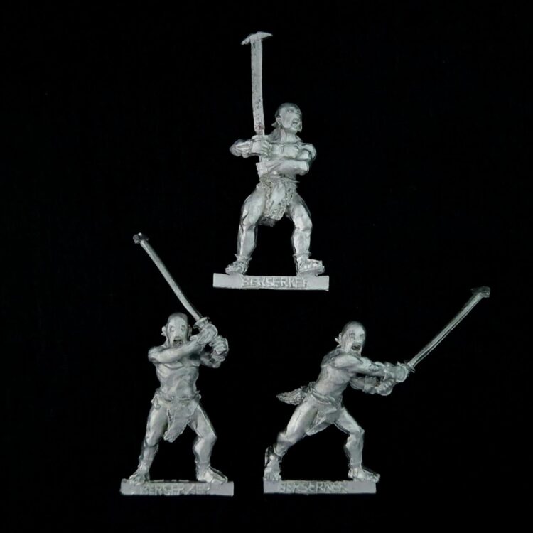 A photo of Isengard Uruk-Hai Berserkers Middle Earth Warhammer miniatures