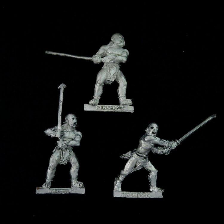 A photo of Isengard Uruk-Hai Berserkers Middle Earth Warhammer miniatures