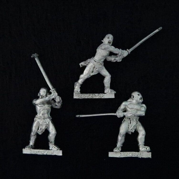 A photo of Isengard Uruk-Hai Berserkers Middle Earth Warhammer miniatures